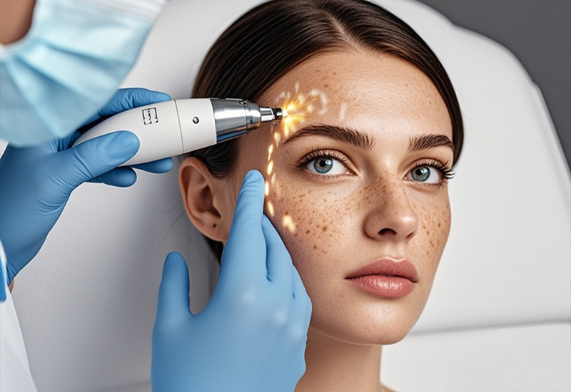 Laser freckle removal